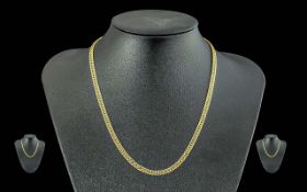 A Fine Quality and Pleasing 9ct Gold Well Designed Necklace of Excellent Warm Coloured Gold.