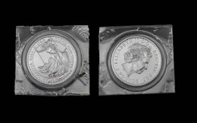 Elizabeth II Royal Mint One oz Fine Silver Britannia Coin - Date 2012. Uncirculated In Capsule,
