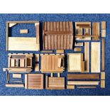 Early 20th Century Japanese Bamboo Building Set, in kit form, well made.