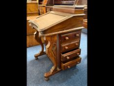 Modern Reproduction Mahogany Davenport,