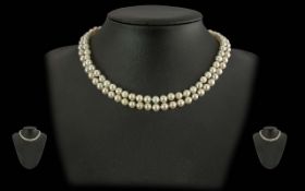 A Fine Quality Ladies Double Strand Cult