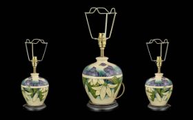 Moorcroft 'Juneberry' Table Lamp, measur