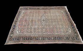 Large Persian Hamadan Rug, geometric cen