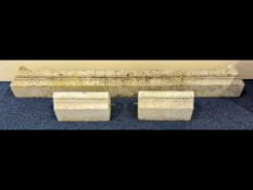Grate/Fireplace Three Piece Antique Marb