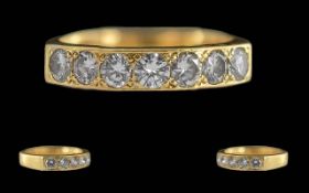 Ladies Pleasing Quality 18ct Gold 7 Ston