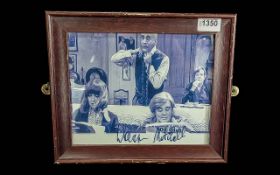 Vintage Comedy Interest. Signed Print Of Warren Mitchell on a ' Til Death Is Do Part ' Photograph. (