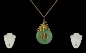 Ladies - Pleasing 9ct Gold Mounted Circu