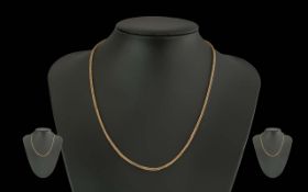 Ladies 9ct Gold Foxtail Design Chain. Ma