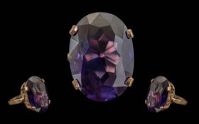 Ladies 10ct Gold Single Stone Amethyst S