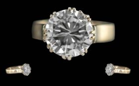 Ladies Pleasing Quality 18ct Gold Single Stone Diamond Ring - Marked 18ct To Interior Of Shank.