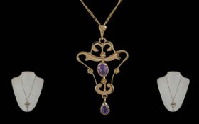 Ladies Victorian Period 9ct Gold Open Wo