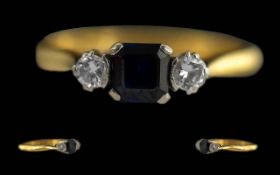 Ladies 18ct Gold and Platinum 3 Stone Sa