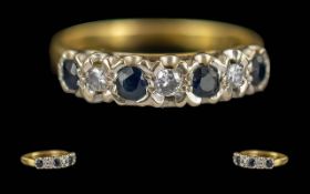 Ladies Pleasing 18ct Gold Seven Stone Sa