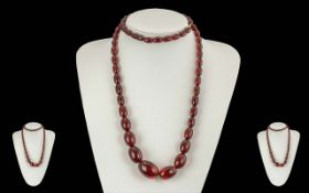 Ladies - Pleasing Amber Graduated Beaded