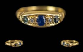 Antique Period Ladies 18ct Gold Sapphire