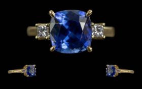 Ladies - Quality 18ct Gold Tanzanite and