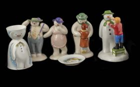 Royal Doulton Snowmen Figures to include Thank You Snowman, Stylish Snowman,