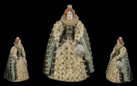 Royal Worcester Hand Painted Ltd and Numbered Edition Porcelain Figure ' Queen Elizabeth I ' RW4651.