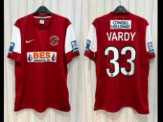 Signed Jamie Varley Fleetwood Town Football Shirt, Vardy 33 to the back,