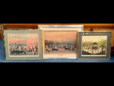 Three Helen Bradley Signed Prints, comprising 'It Was a Beautiful Place',