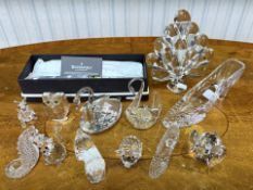 Collection of Waterford and Swarovski Crystal, some boxed.