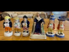 Antique Staffordshire Royal Portrait Figure Queen Victoria,
