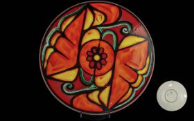 Poole Pottery Large Plate, Delphis design, hand painted, 14