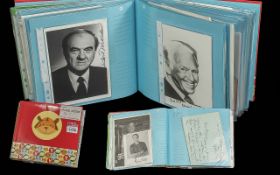 Album Containing Signed Photographs & Papers relating to sports, stag and screen starts,