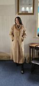 Ladies Faux Sheepskin Coat, full length, size 16, button fastening with two side pockets.