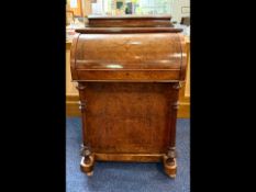 Victorian Walnut Davenport of typical form, fitted interior.
