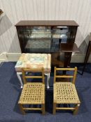 Small Collection of Furniture, to include a Glass Fronted Display Cabinet,
