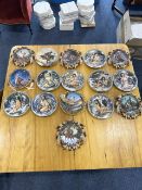 Collection of Cabinet Plates, Native American Themed, to include Bradford Exchange 'Wild Hearts',