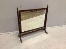 An early 20th century mahogany skeleton frame toilet mirror, width 70cm, height 71cm. Condition -