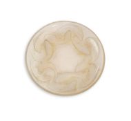 A large R. Lalique ‘Martigues’ opalescent glass dish, designed 1920, Marcilhac 377, moulded mark