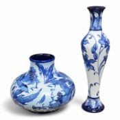 Two pieces of modern Moorcroft comprising an Australian orchid vase by Kerry Goodwin and another