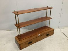 A 19th century mahogany wall bracket, adapted, width 94cm, depth 27cm, height 70cm. Condition -