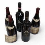Three magnums of Bourgogne, 2009, domaine Maume, together with two magnums of Boscarelli Riserva,