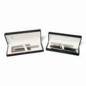 Five various pens including a boxed Inoxcrom pen-14.5cm long. Condition - good