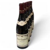 Six bottles of Mazis-Chambertin Grand Cru, 2007, domaine Maume. Condition - fair