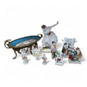 A collection of assorted ceramics to include a chateau des tuileries, Sevres style dish and