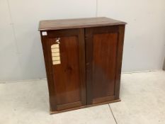 An early 20th century mahogany collector's chest, width 88cm, depth 58cm, height 98cm.Provenance -