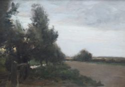 Henry G. Moon (1857-1905), oil on canvas, signed verso, inscribed plaque, 24 x 34cm, gilt