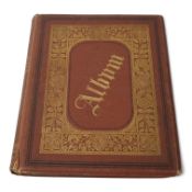 A Victorian album of greetings cards and decoupage. Condition - good