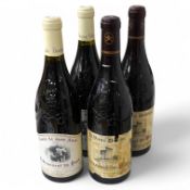 Two bottles of Chateauneuf du Pape, Le Vieux Donion, (no year) and two bottles of Chateauneuf du