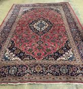 A Tabriz ivory ground carpet, 316 x 210cm. Condition - good