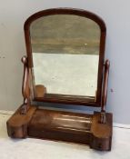 A Victorian mahogany toilet mirror, width 66cm, height 78cm. Condition - fair