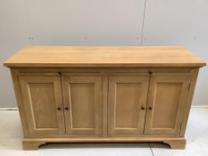 A modern Neptune oak sideboard, width 153cm, depth 49cm, height 87cm. Condition - fair to good