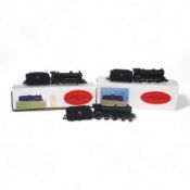 Three boxed Union Mills Models N gauge railway BR locomotives; a Class B12/3, 61572, a Class J39, 64