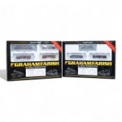 Two boxed Graham Farish by Bachmann N gauge railway train sets: a Suburban Passenger Set (370-075) a