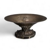 A Danish Georg Jensen sterling oval dish, with acanthus leaf stem, 1925-1932 mark, length 12.5cm, 3.